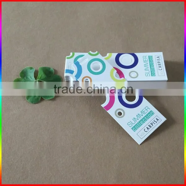 China Factory Custom Paper Hang Tag Swing Tag With Matt Finish photo-2