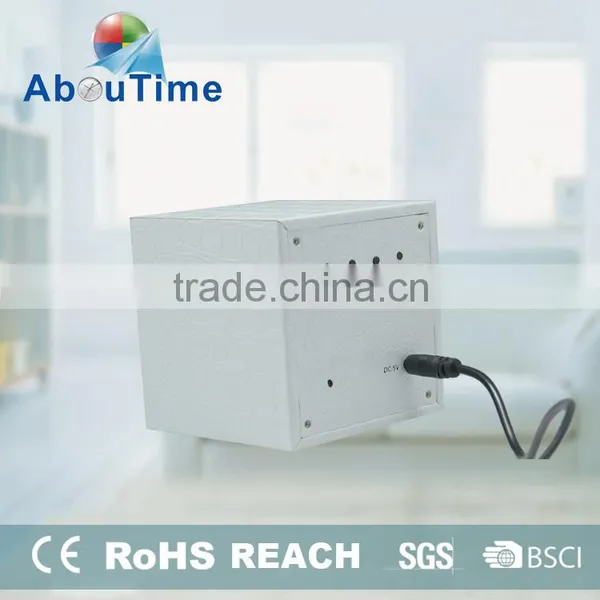 Modern Cheap White Cube Wooden LED Digital Alarm Clock for Home Decoration photo-2