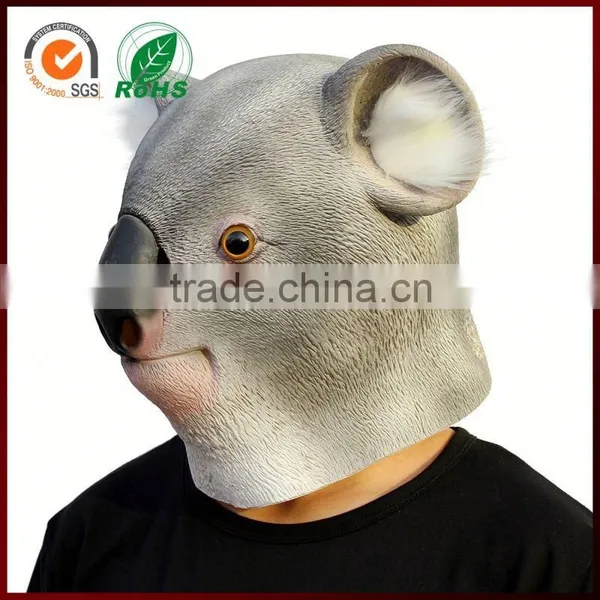 Cheap Halloween Funny Carnival Animal Koala Head Rubber Latex Mask photo-2