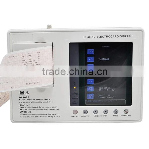 2016 Handheld CE&ISO 7-inch Color LCD Digital 3-channel 12-lead Electrocardiograph ECG Machine EKG Machine-EKG-903A3 photo-2