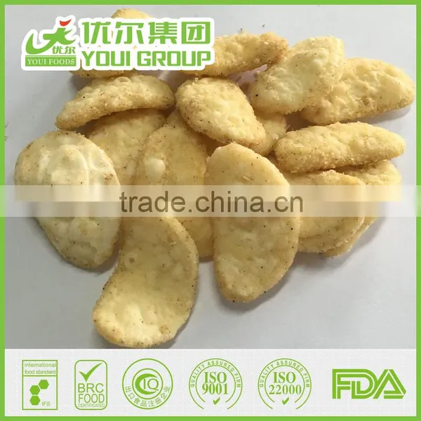 Toothsome New Snack Food:Salt and Pepper Flavor Rice Cake Crackers