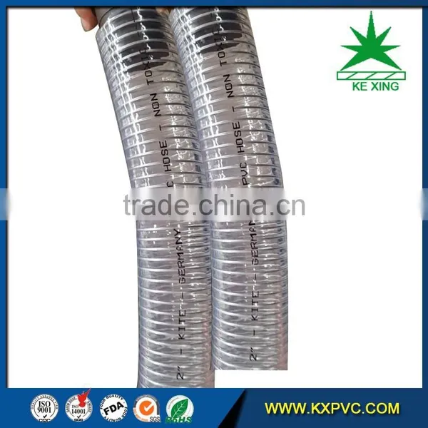 High Transparent Flexible PVC Steel Wire Reinforced Hose photo-4