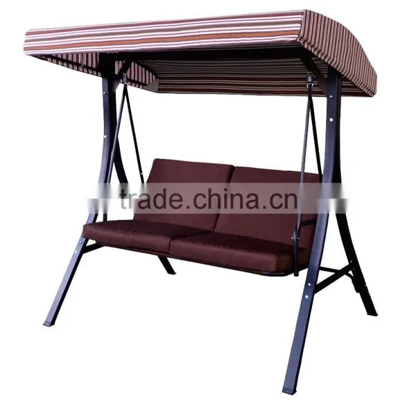 2640136 Outdoor Patio Steel Fabric Hammcok Bed Swing Chairs With Canopy