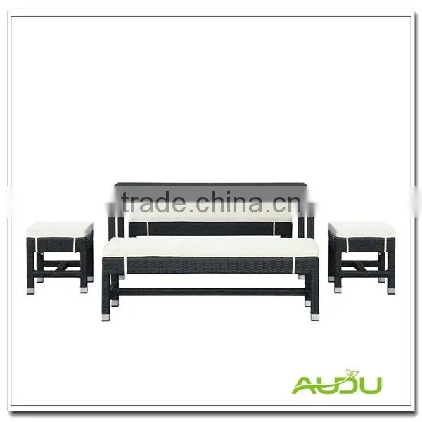 Rattan Patio Bar Set/Black Rattan Home Patio Bar Set With Cushion photo-2
