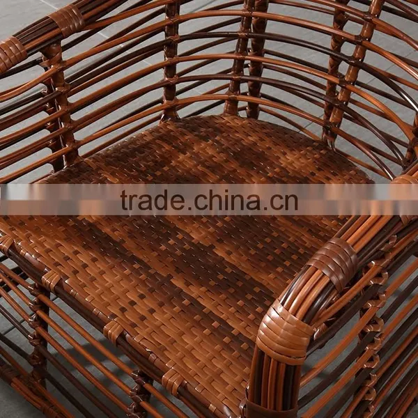 Brown Color Poly Rattan Garden Furniture Set 1 Table 4 Chairs photo-3