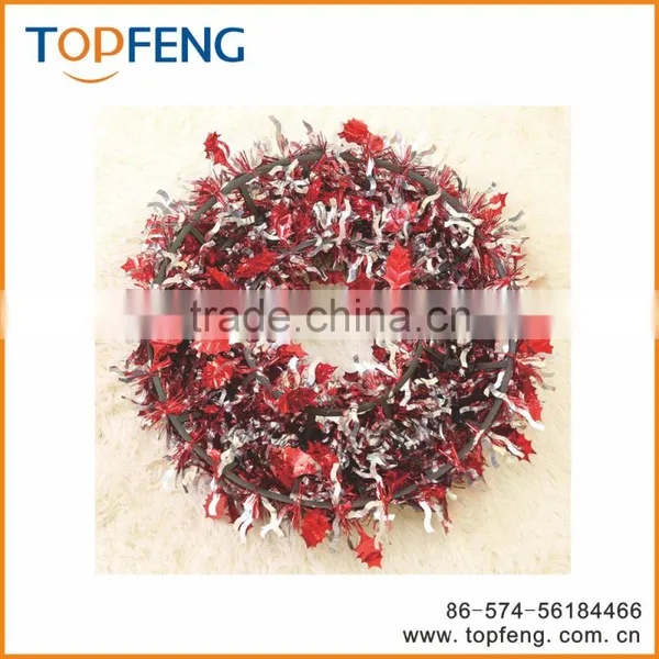 New Design Christmas Wired Tinsel Garland With Leaves /christmas Ornament photo-2