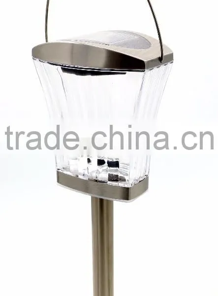 12pk 3-in-1 Stainless Steel Glass Lens Solar Garden Lawn LED Path Light photo-2