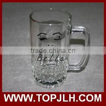 High Quality Custom Logo Printed Glass Beer Mug for Sublimation photo-2