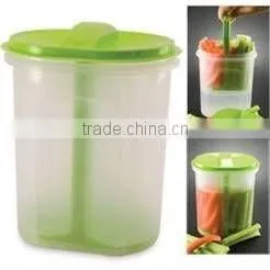 Food Grade Plastic Pickle Jar With Strainer, Clear Plastic Vegetable Storage Container for Pickle photo-6