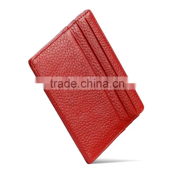 OEM Design Genuine Leather Exhibition ID Card Bifold Holder photo-4