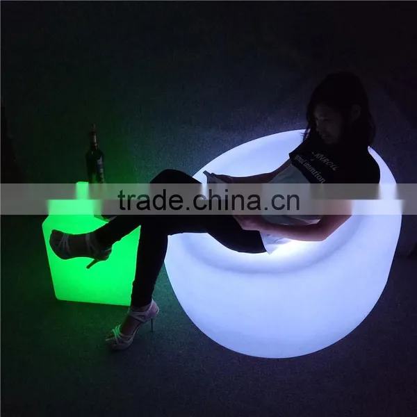 Cheap Outdoor LED Furniture Luminous LED Bar Sofa Chair With 16 Colors Changing photo-3