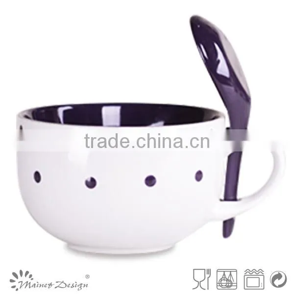 Color Glazed Soup Bowl,ceramic Soup Bowl 400ml photo-3