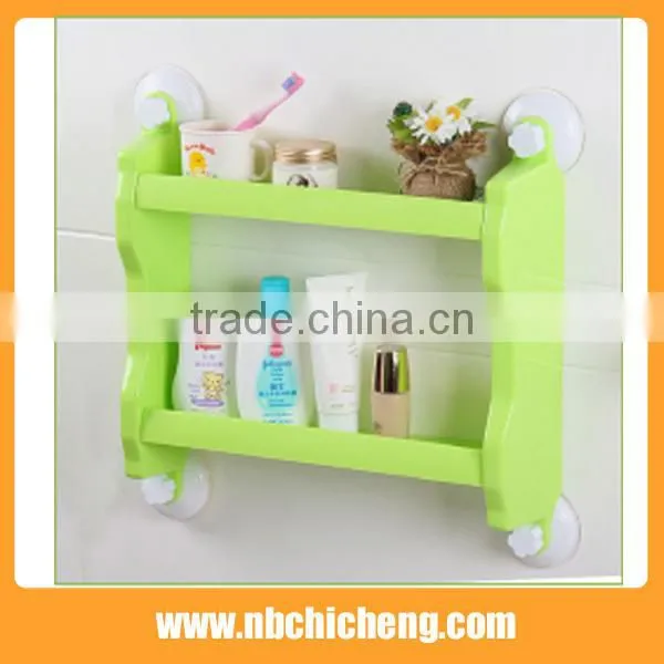 2016 New Bathroom Shelves Storage Holder Plastic Double Toiletry Home Decor photo-2