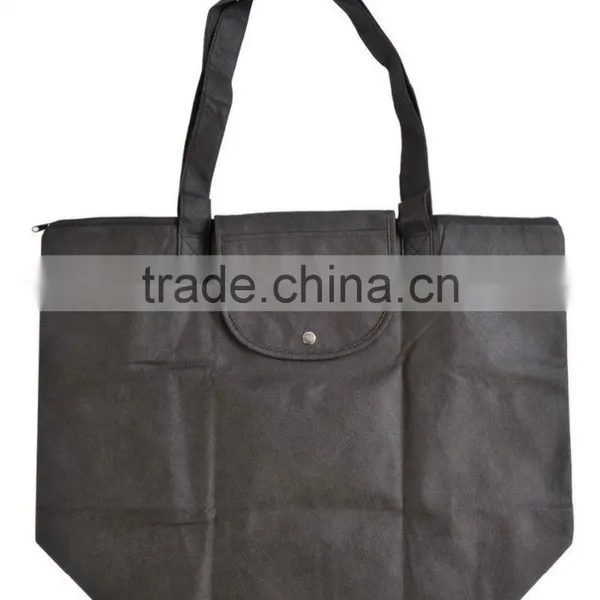 Black and Blue Foldable Zippered Totes Grocery Shopping Bags photo-2