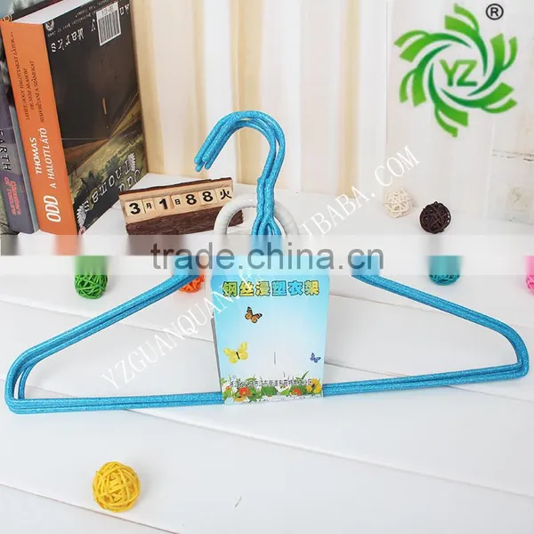 A568 2017 High Quality Clothes Hanger/metal Pvc Coated Laundry Hangerr/Metal PVC Hanger With Curved Shape