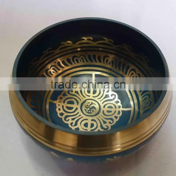 Best Selling Symbolic Colored Tibetan Healing Meditation Singing Bowl photo-5