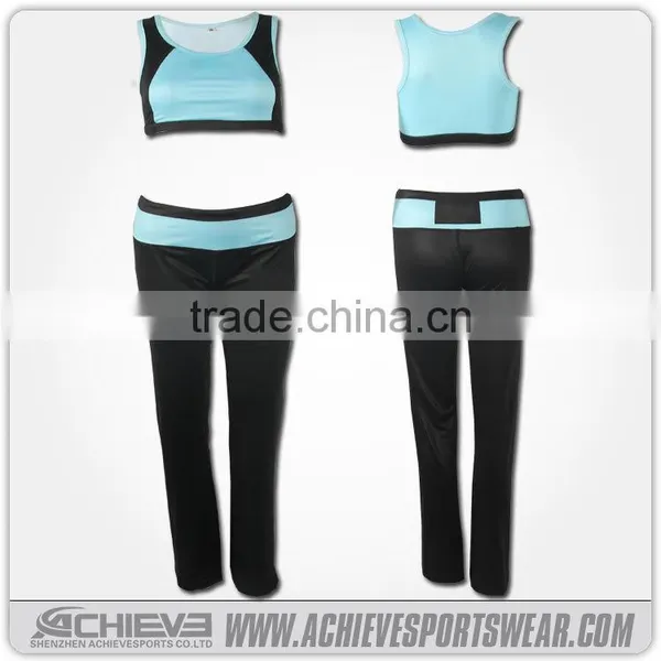 Sublimation Custom Yoga Women Tops,women Panties and Bra,women Gym Apparel