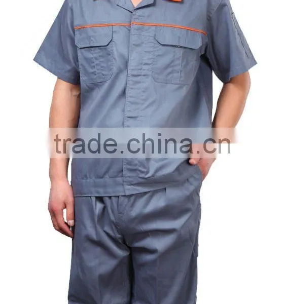 Men's Short Sleeve C/N Flame Retardant Oil Workers Wear /Industrial Summer Workwear