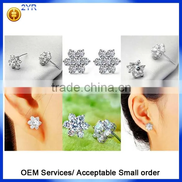 Aaa Cubic Zirconia Earring Classic 925 Streling Silver Stud Earring photo-4
