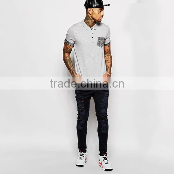 Custom Logo T-shirt Printed Pocket Polo T-shirt Wholesale PS0113A photo-4