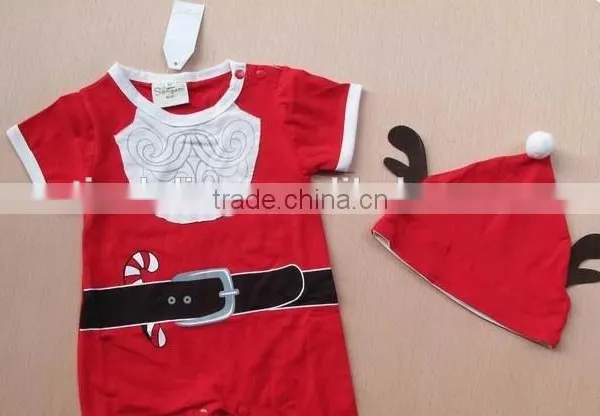 2015 New Baby Christmas Clothes,baby Romper Blank With Hat photo-3