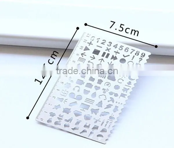Hot Sales DIY Stainless Steel Drawing Templates/ Bookmark for Planner,Scrapbook, Handbook photo-3