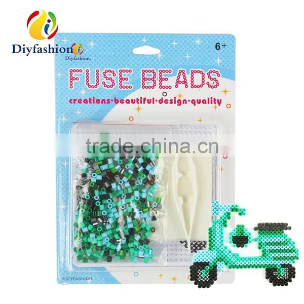 New Style DIY Handmaking 5mm Mini Hama Perler Beads Toys With Pegboard Iron Paper and Twezzer Fuse Beads Set 18004 photo-2