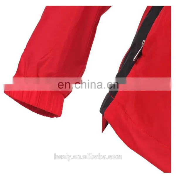 2017 New Hooded 3-Layer Wind Coat Waterproof Men Red Softshell Jacket photo-3