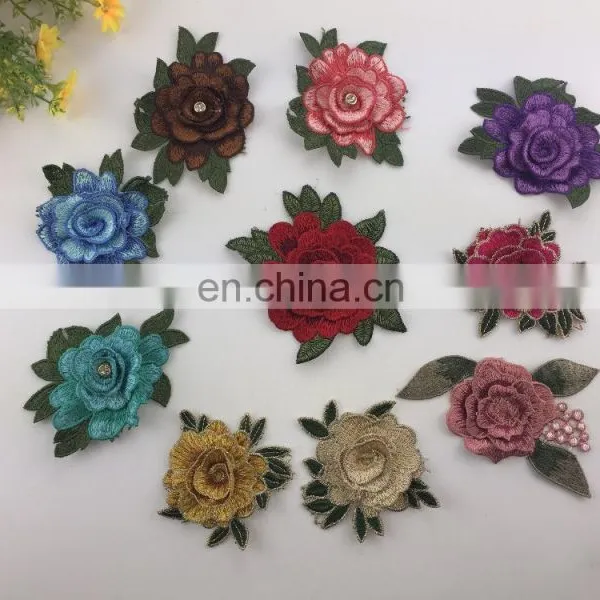 2017hot Sale Wholesale 3D Embroidery Flower Applique/patch for Decorate photo-4