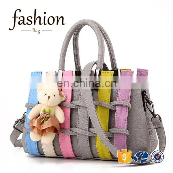 CR in Time Reply New Product Elegance Women Hand Bag With Bear Long Strap Shoulder Bags Cheap Leather Purse Vintage photo-2