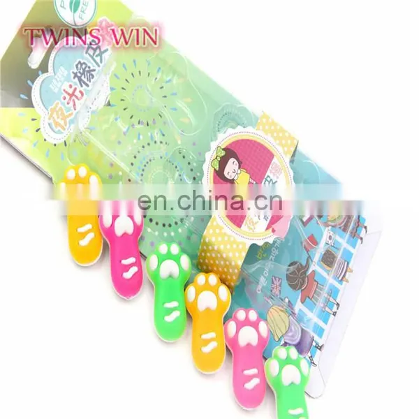 China Wholesale Market Fancy Foot Shaped Rubber Glowing Erasers for Kids 3d Promotional photo-2
