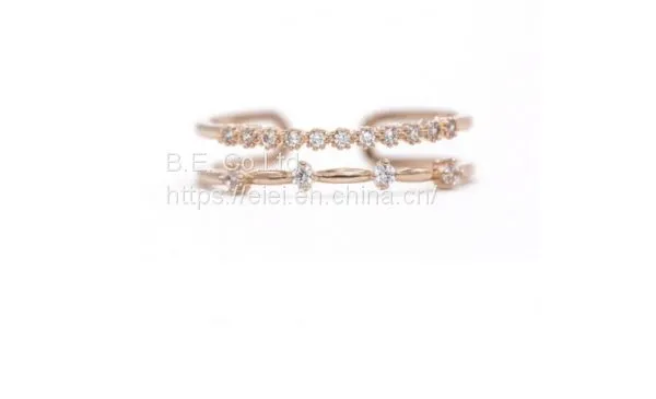 Guangzhou 14K/18K Rose Gold Statement Rings Jewelry Manufacturer photo-2