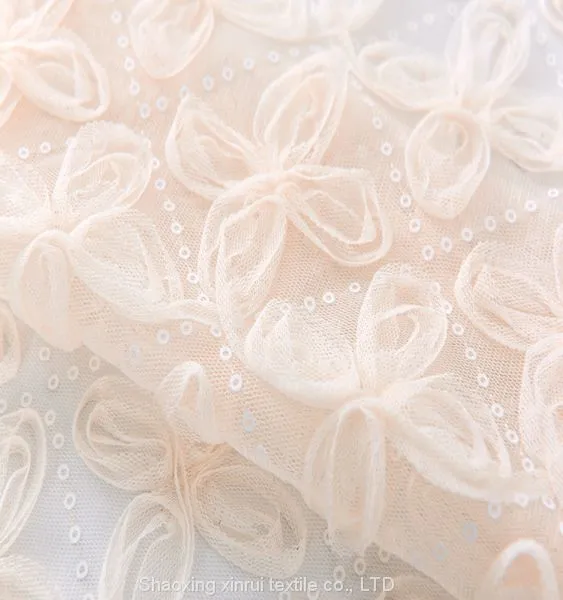 India Stock Beaded Lace Sequin Dance Dress Mesh Fabric