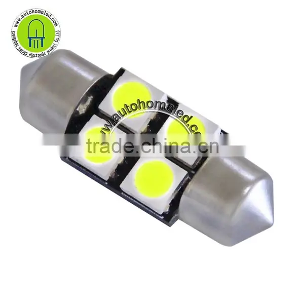 Festoon 4smd 31mm 5050 Car Dome Instrument Light Bulbs License Plate Indicator Lights 6 Colors photo-2