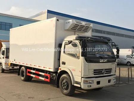 5-6 Tons Small Food Freezer Box Mini Milk Reefer Fridge Van Fish Meat Transport Refrigerator Trucks With Rear Hydraulic Tail photo-2