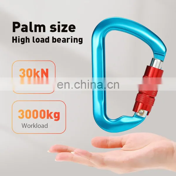 JRSGS High Quality Wholesale Carabiner Clips 30kN Climbing Carabiner Snap Hook Aluminum Carabiner Hooks S7112 photo-3