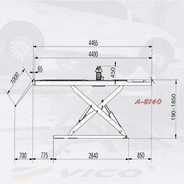ON GROUND INSTALL ULTRA THIN SCISSOR LIFT #V-JSDM-A-8140 photo-4