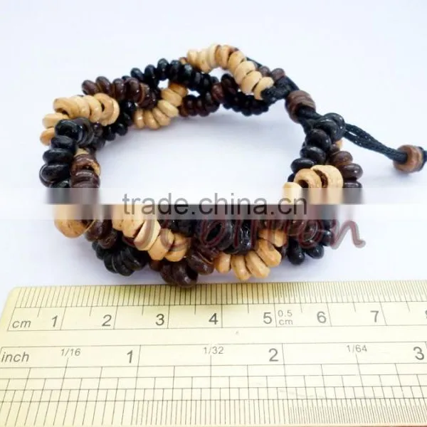 Women Men Fashion Bracelet ( Coconut Shell Beads ) Handicraft Product