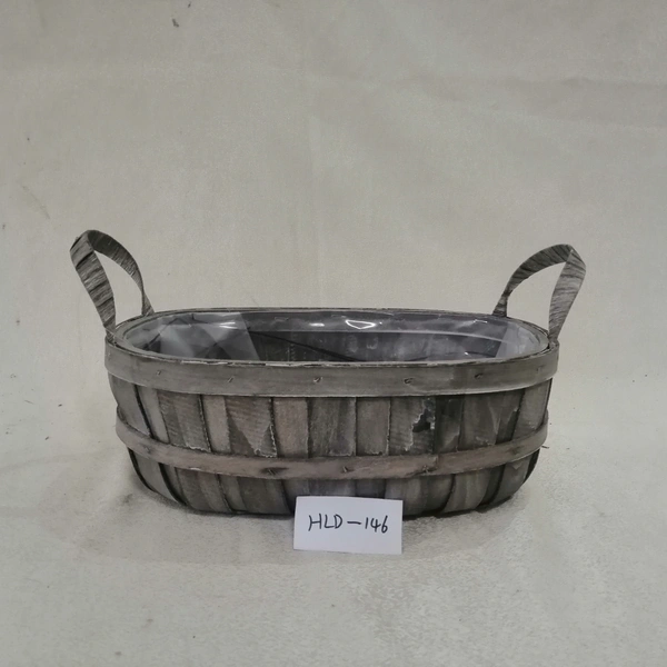Wood Chip Storage Basket Wholesale Wooden Basket Price photo-2