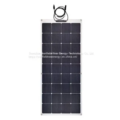 100W 120W 130W 19.8V Mono Solar Panel Flexible SunPower Cells Lightweight on Rooftop