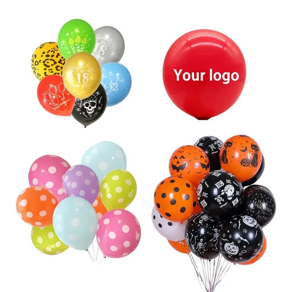 Full Color Clear Printable Latex Balloon Personalized Christmas Birthday Party Personalized Print Custom Logo Balloon Globo photo-2
