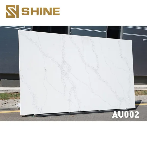 High Quality Modern Style Artificial Calacatta White Quartz Slab Countertop Widely Used for Kitchen/Bathroom Design Big Slab photo-5