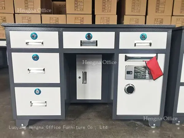 Executive Table With Built-in Safe | Biometric Fingerprint&Digital Password | SES-160L ODM for Jeddah Manager Office