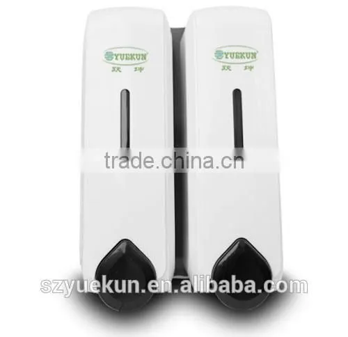 2*350ML Bathroom Double Hand Soap Dispenser/ABS Plastic Durable Manual Liquid Shampoo Shower Dispenser YK1051 photo-6