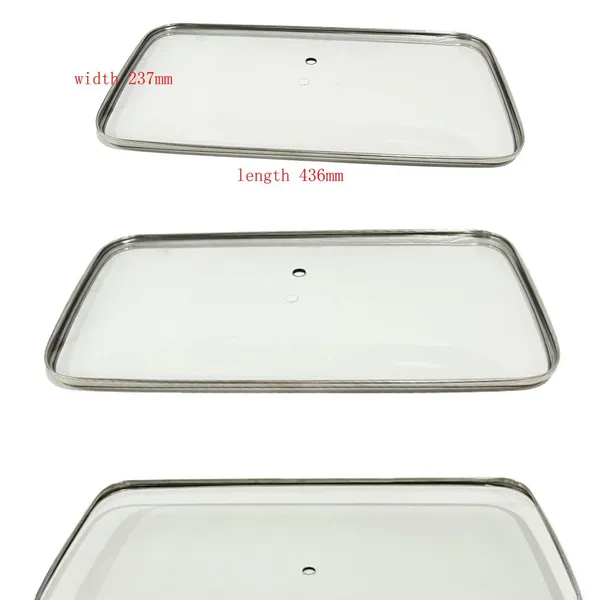 OEM Custom Rectangular Tempered Glass Lid for Chafing Dish Buffet Server Hotelware Food Warmer photo-3