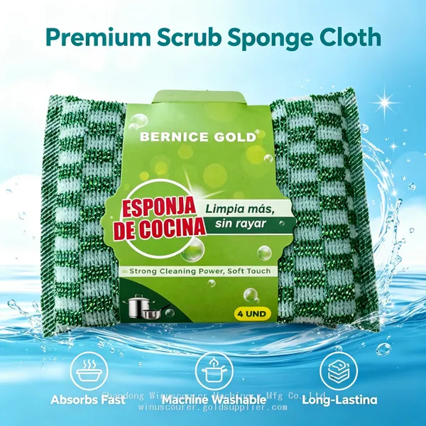 Premium Kitchen Cleaning Sponges Colorful Non-Scratch Dish Sponges With Long Lifespan photo-4