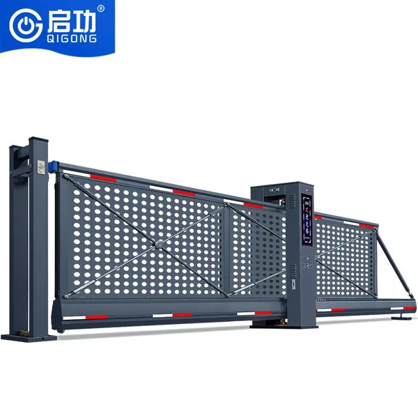 Automatic Door Aluminum Alloy Electric Sliding Gate With Suspended Panel Electrically Operated Gate