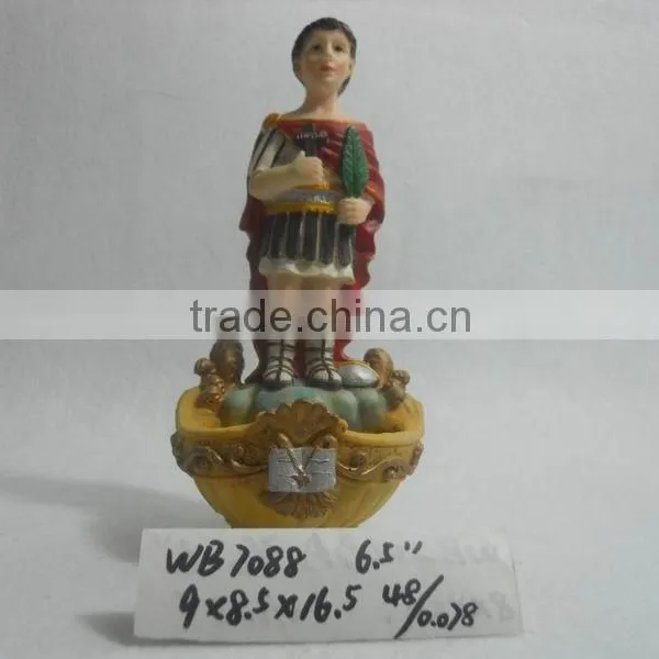 Polyresin Religious Holy Cup With Saint Figurine for Sale photo-3
