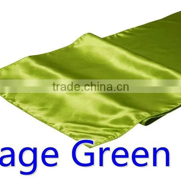 Hot Selling Ployester Satin Table Runner for Wedding Decoration, Royal Blue Color photo-2