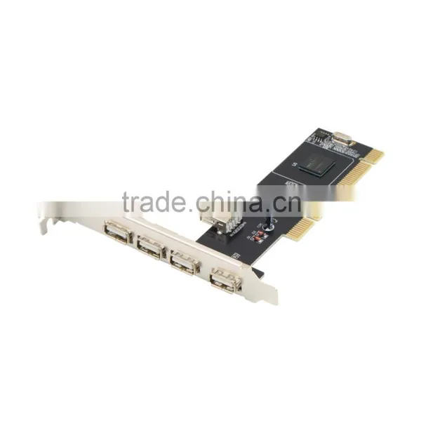 New 5 Ports USB 2.0 PCI HUB CARD PCI Controller Card ADAPTER PCI Usb Expansion Card 480Mbps